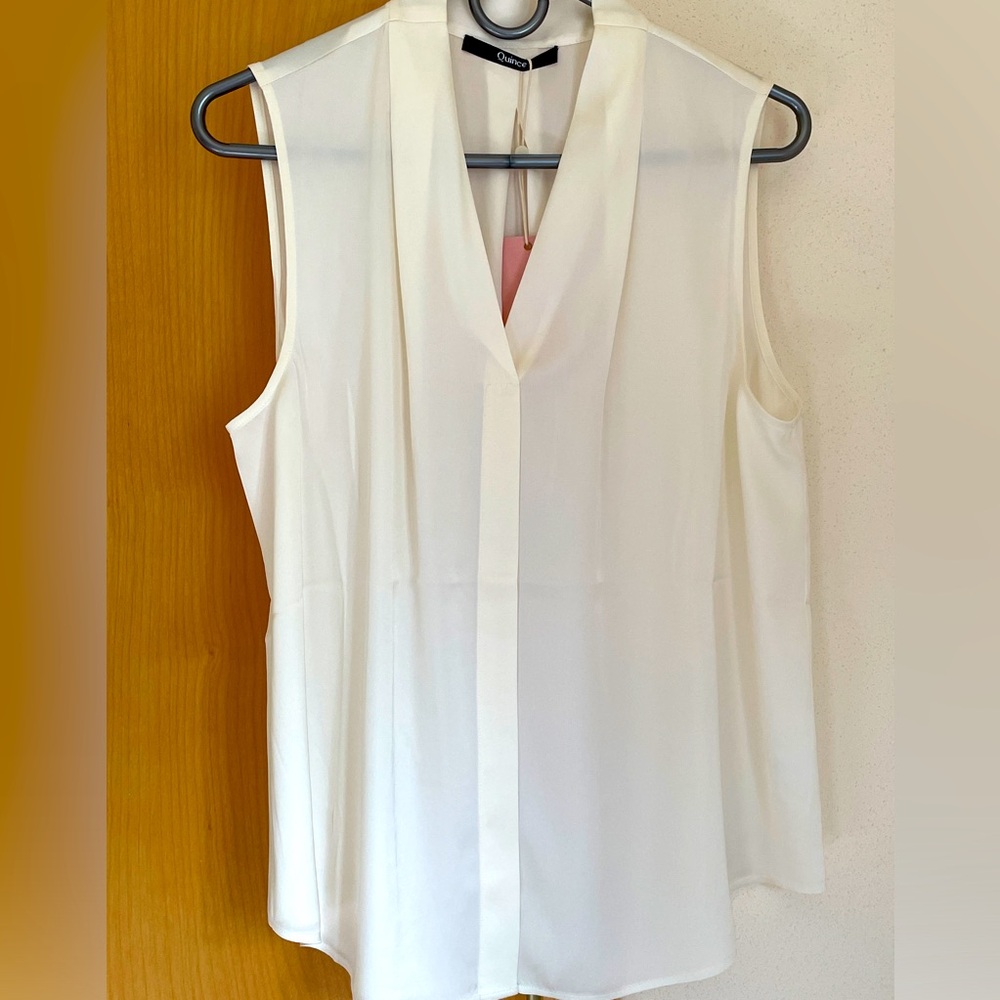 NWT Quince Washable Silk Sleeveless Top.